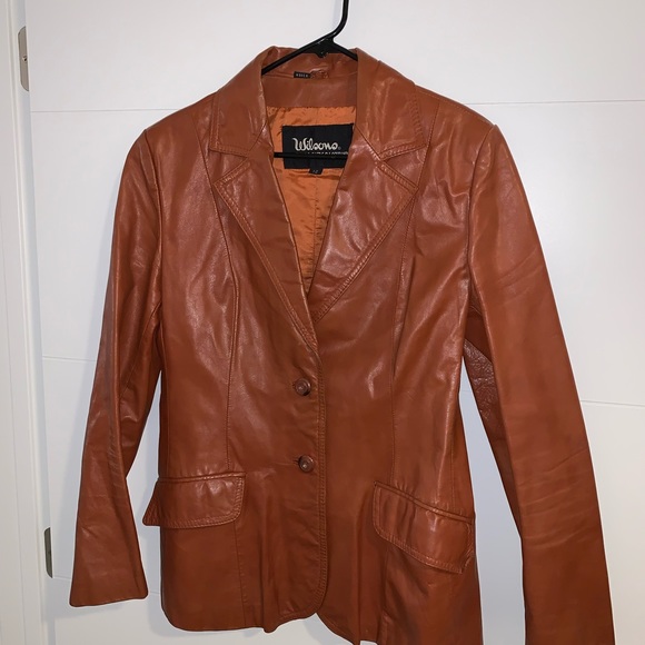 VINTAGE WILSONS leather blazer size 12 - Picture 2 of 10